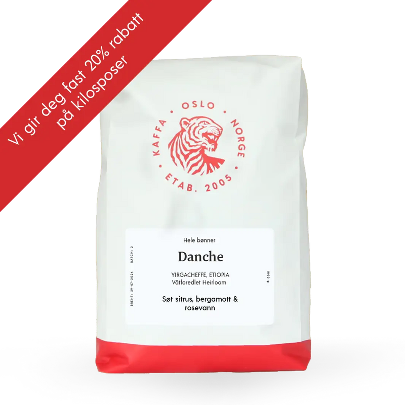 Kaffebønner 1kg Etiopia Danche Økologisk